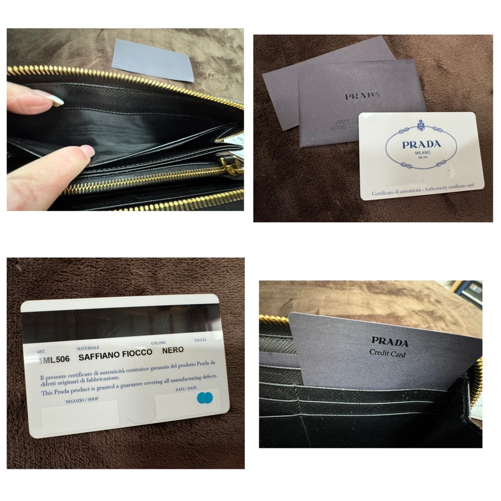 Prada Black Saffiano Wallet with Bow Accent NWOT - Picture 7 of 8
